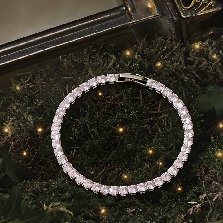 Brățara Tennis & Leaf  – Rosé